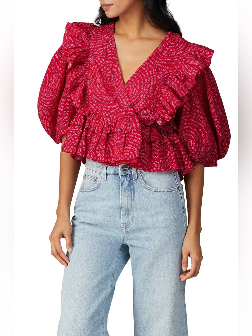 RHODE Short Sleeve Elodie Top size M $298